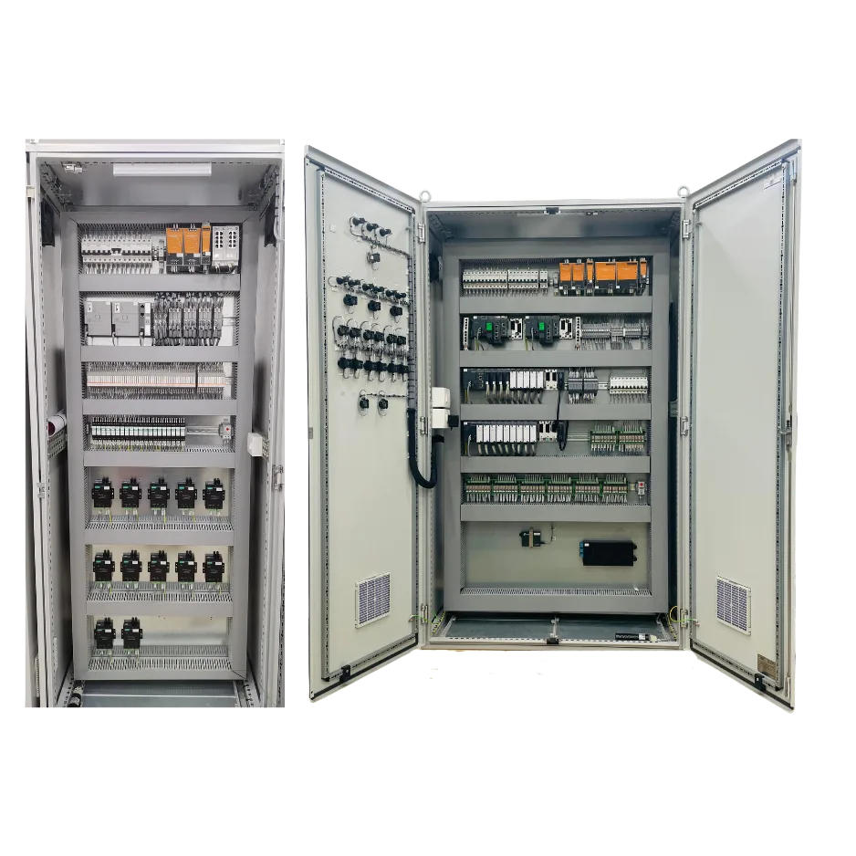 PLC panel internal rack view