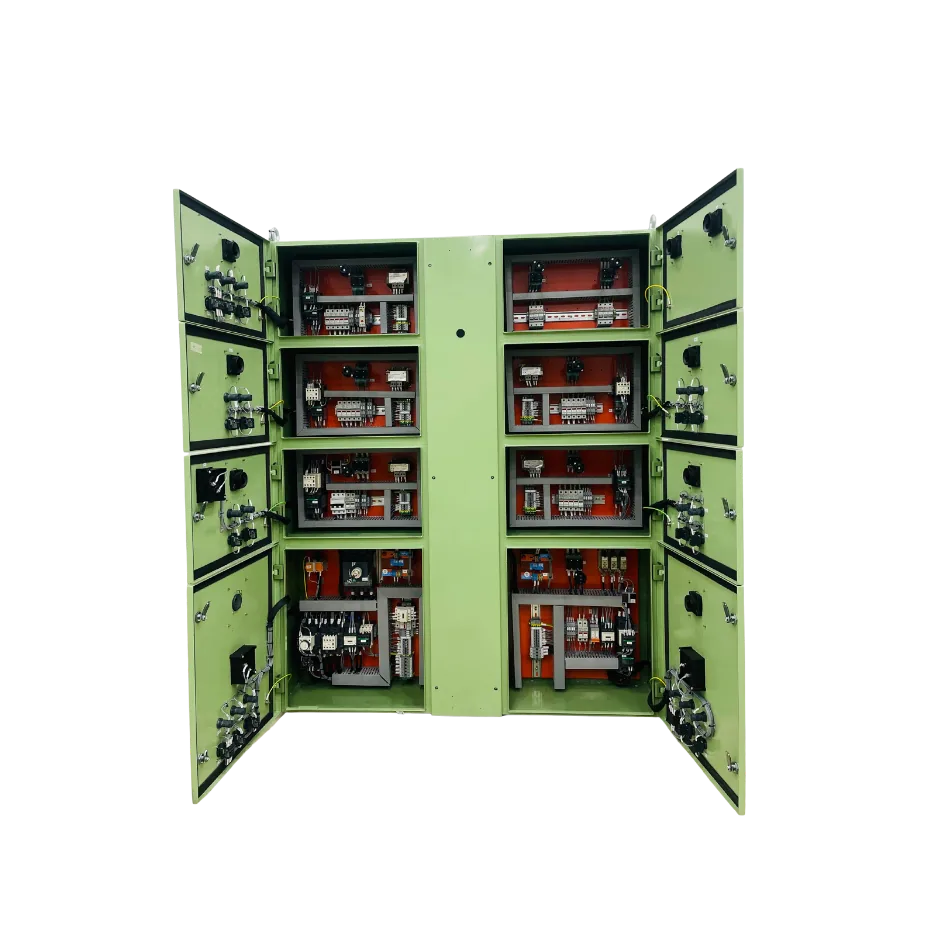 Marine MCC green panel open showing internals