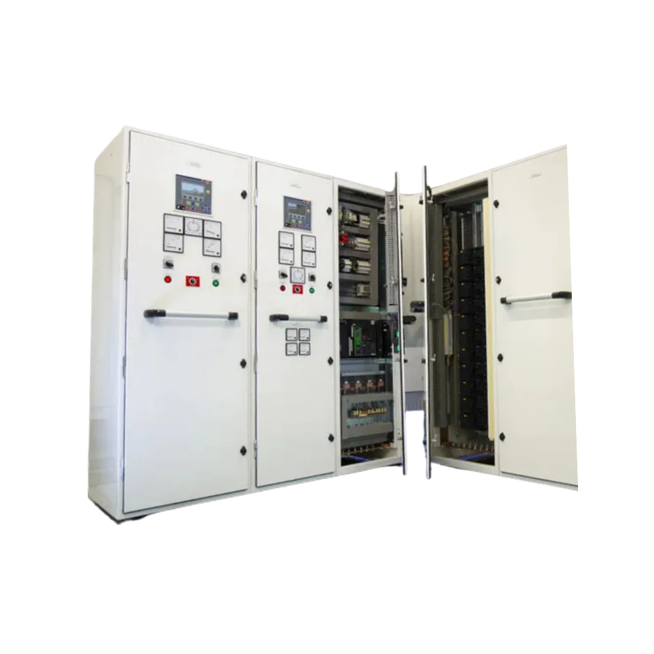 Generator control panel multi-section open