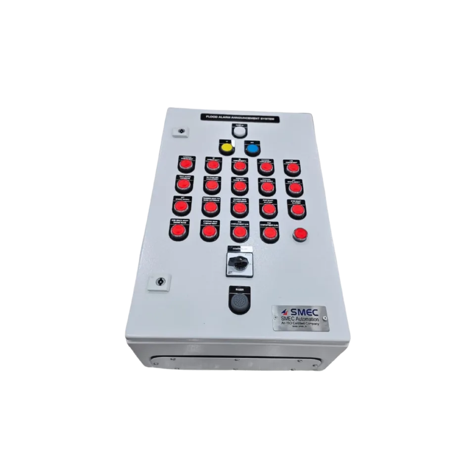 Flood alarm announcement system panel