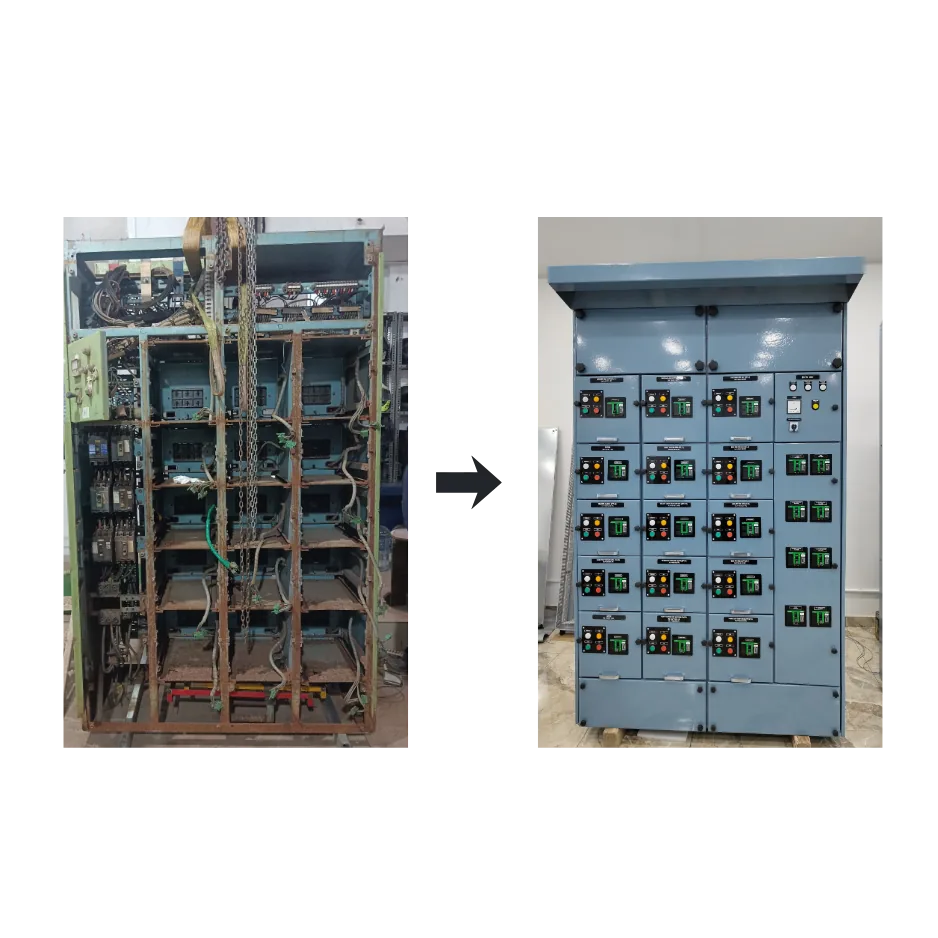 MCC retrofit before and after comparison
