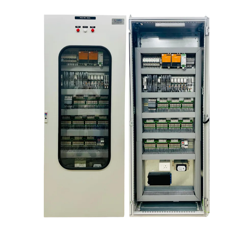 RTU panel front and interior view