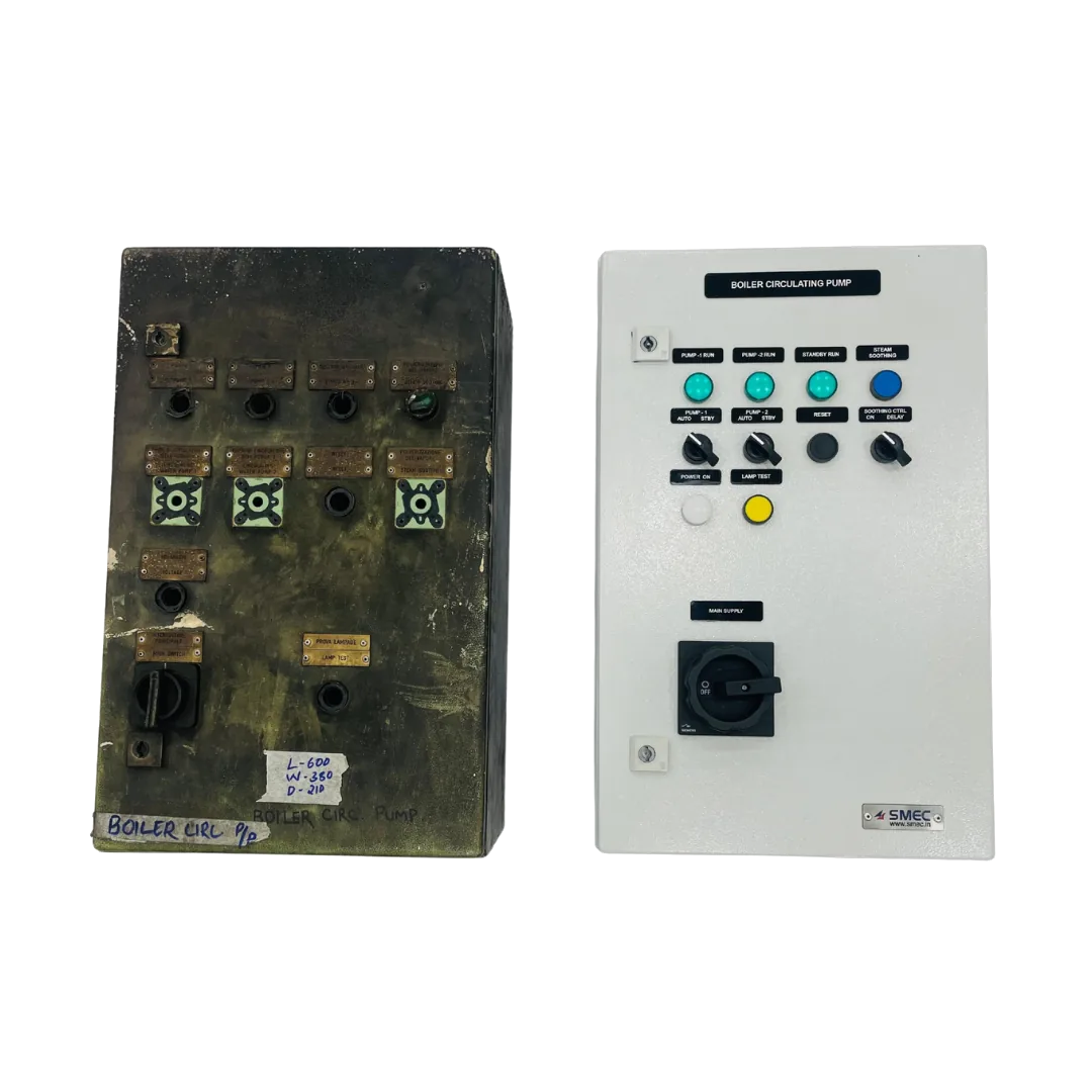 Boiler circulating pump retrofit before and after comparison